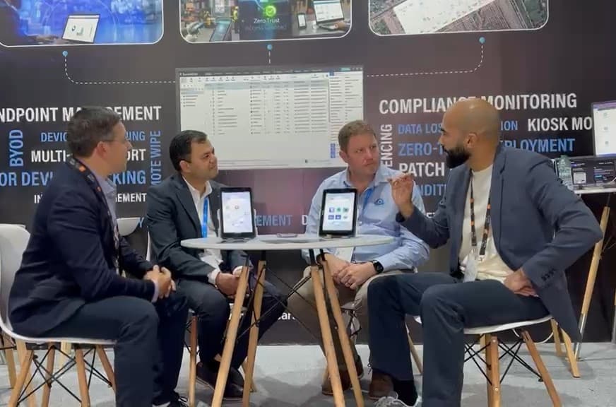 Enterprise mobility discussion at a SureMDM stand